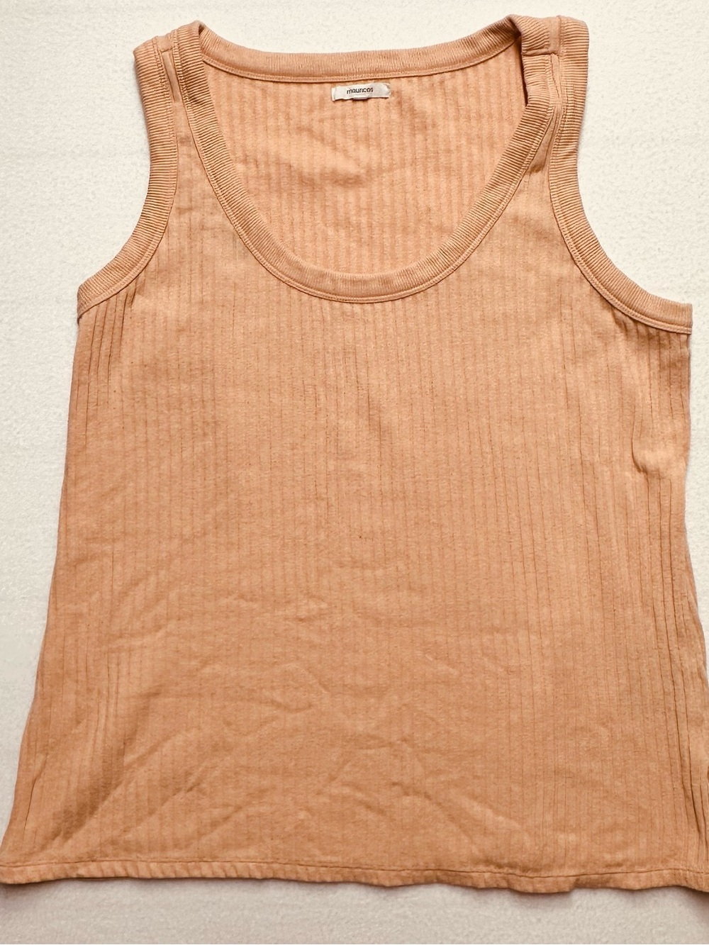 Maurices Peach Ribbed Tank Top XL Women’s Soft Stretch Basic Summer Top